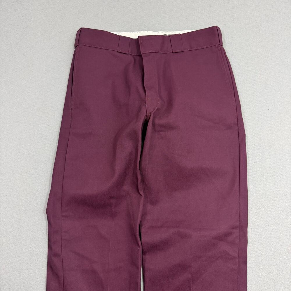 Dickies Icons 874 Original Fit Pants Men's 32x32 Maroon Red Workwear Work Skate - Picture 2 of 9